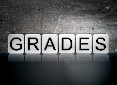 Grades Tiled Letters Concept and Theme