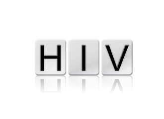 Poster - HIV Isolated Tiled Letters Concept and Theme