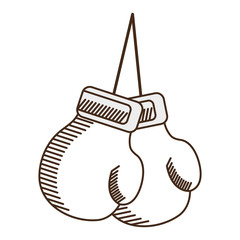 Poster - glove boxing equipment isolated icon vector illustration design