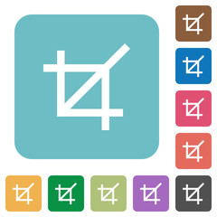 Poster - Flat crop tool icons