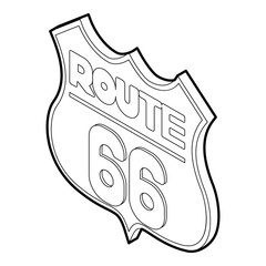 Poster - Sign route icon. Outline illustration of sign route vector icon for web