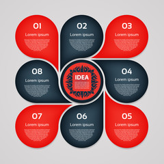 Wall Mural - Template for your business presentation with text areas (info graphic)