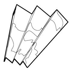 Poster - Road map icon. Outline illustration of road map vector icon for web