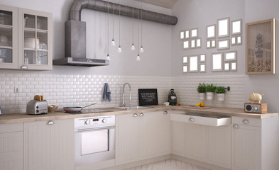 Scandinavian white kitchen