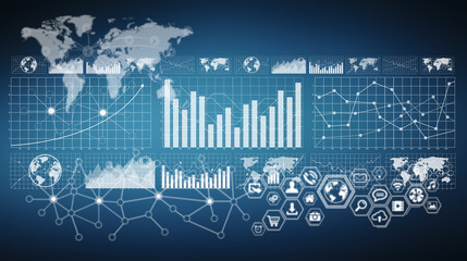 Aufkleber - Digital charts and screen interface
