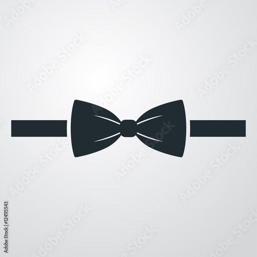 Cuadros en Lienzo Icono plano corbata de lazo sobre fondo degradado