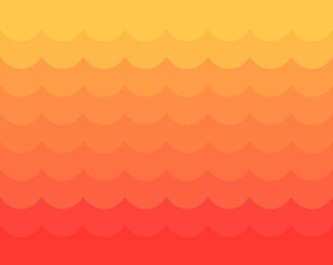 Wall Mural - Red and yellow waves