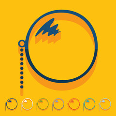 Aufkleber - flat design: monocle