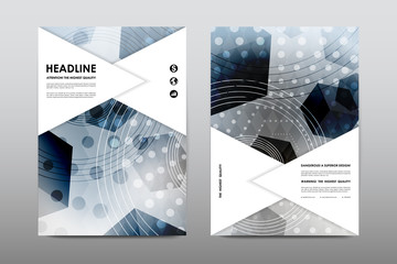 Brochure layout template flyer design vector, Magazine booklet cover abstract background