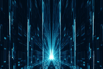Wall Mural - abstract digital science fiction background