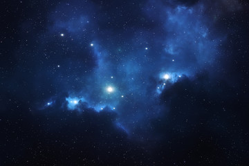 Wall Mural - universe filled with stars, nebula and galaxy