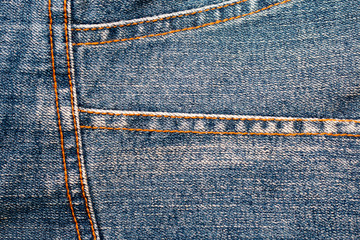 jean on wooden desk make pattern background,line of jean ,bag of jean,font and back of jean on wooden desk