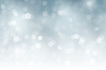 Silver sparkling Christmas, holiday blurry lights, bokeh backgro