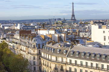 Fototapete - Les toits de Paris depuis Haussmann
