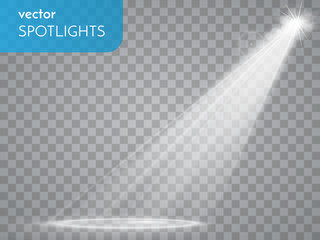 Aufkleber - Vector Spotlights. Scene. Light Effects.