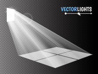Aufkleber - The light rays pass through the window. special effect for your artwork. Vector illustration
