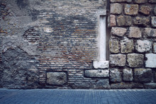 Abstract Brick Wall Column Pavers