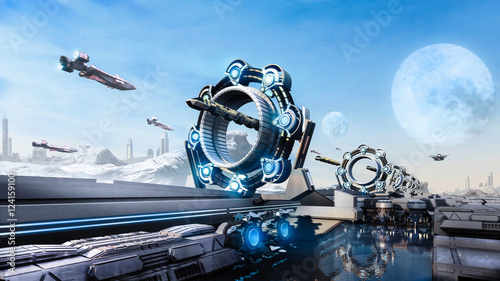 ilustracja-3d-ukazujaca-autostrade-przyszlosci