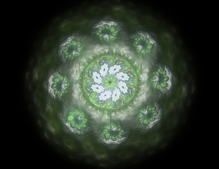 Poster - Particles of abstract fractal forms on the subject of nuclear ph