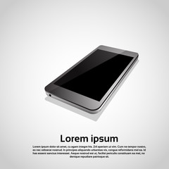 Poster - cell smart phone responsive design blank screen digital device icon vector illustration