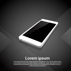 Poster - cell smart phone responsive design blank screen digital device icon vector illustration