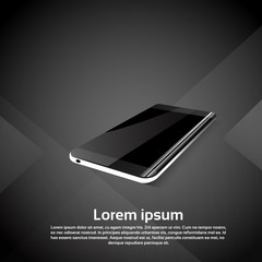 Poster - cell smart phone responsive design blank screen digital device icon vector illustration