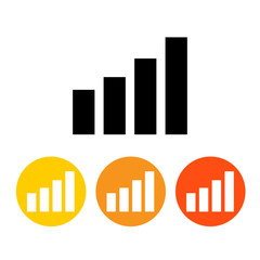 Poster - radio signal antenna web icon colorful set flat vector illustration