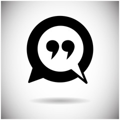Poster - quotes icon quotation mark flat vector illustration