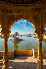 Fototapete - Indian landmark Gadi Sagar in Rajasthan