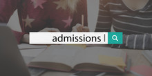 Admission College Education Entry Learning Text Concept