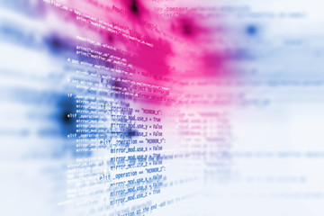 Aufkleber - Programming code abstract technology background of software deve