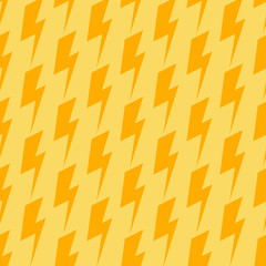 Canvas Print - Lightnings vector seamless orange and yellow pattern