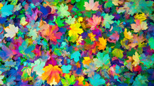 Colored Leaves Of Autumn Autumn Background, Colors Of Fall