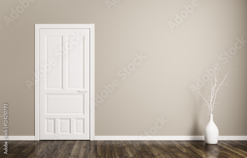 Fotografía Interior background with door 3d rendering