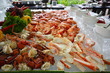  Alaska King Crab, Seafood buffet line in hotel restaurant
