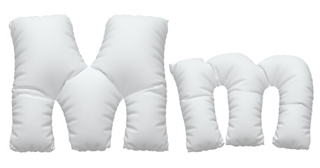 Sticker - White pillow font.