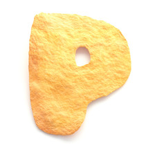 Sticker - Potato chips font.
