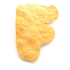 Sticker - Potato chips font.
