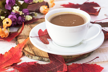 Cup of coffee on the table