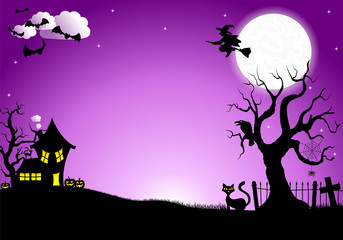 Poster - halloween silhouette background