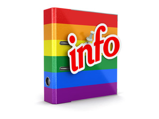Poster - Multi Colored Folder and Info. Image with clipping path