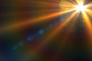 Wall Mural - Abstract sun burst with digital lens flare background