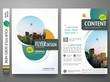 Green abstract circle cover book portfolio presentation poster.Brochure design template vector.City design on A4 brochure layout. Flyers report business magazine poster layout portfolio template.
