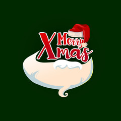 Poster - Christmas card with Santa hat and beard