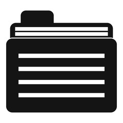 Poster - File folder icon. Simple illustration of file folder vector icon for web
