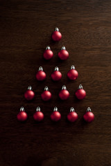 Christmas baubles tree shape