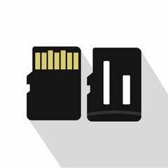 Poster - SD memory cards icon. Flat illustration of SD memory cards vector icon for web isolated on white background
