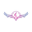 Abstract phoenix bird flame logo design vector inspiration custom logo design illustration