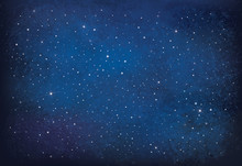 Vector Night Starry Sky Background.