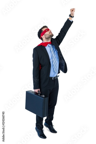 Fotografie, Obraz Businessman pretending to be a super hero